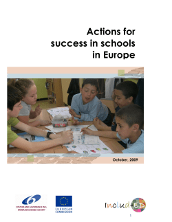 Actions for success in schools in Europe