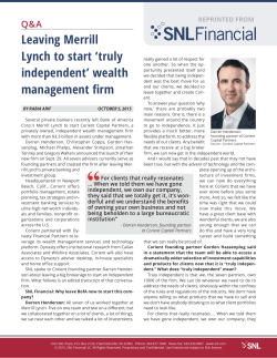 Leaving Merrill Lynch to start