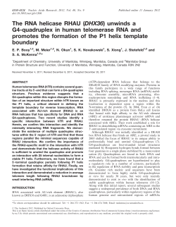The RNA helicase RHAU (DHX36) unwinds a G4