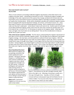 How much should I water my lawn? - UNL Turf