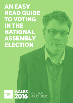 An Easy Read guide to voting in the National Assembly Election