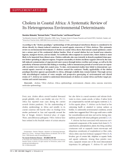Cholera in Coastal Africa: A Systematic Review