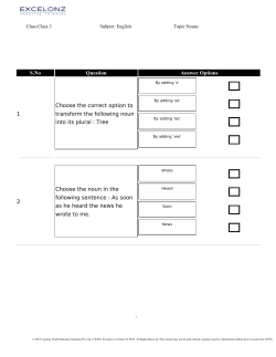 S.No Question Answer Options 1 Choose the correct option to