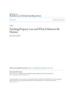Teaching Property Law and What It Means to Be Human