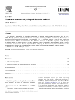 Population structure of pathogenic bacteria revisited