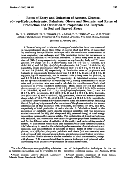 Rates of Entry and Oxidation of Acetate, Glucose, D(-)