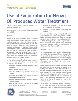 Use of Evaporation for Heavy Oil Produced Water