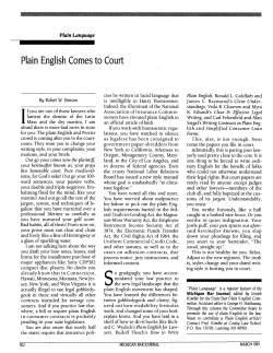 Plain English Comes to Court