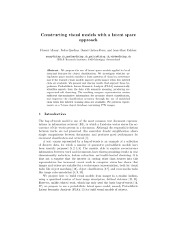 Constructing visual models with a latent space approach