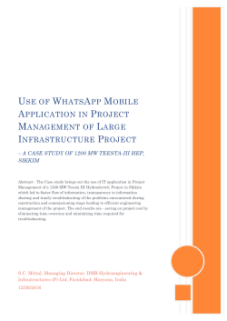 Use of WhatsApp Mobile Application in Project Management of