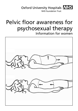 Pelvic floor awareness for psychosexual therapy