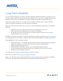 MATRIX Resources As your financial advisor can attest, having a