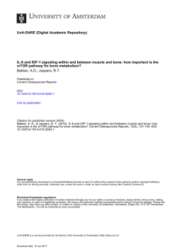 IL-6 and IGF-1 signaling within and between muscle and bone