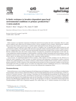 Is biotic resistance to invaders dependent upon local environmental