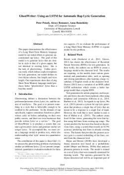 Using an LSTM for Automatic Rap Lyric Generation