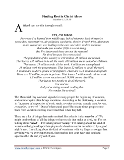 Finding Rest in Christ Alone