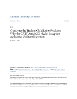 Outlawing the Trade in Child Labor Products
