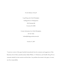 On The Dynamics of Greed - Kellogg School of Management