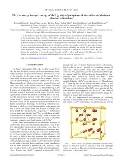 Electron energy loss spectroscopy of the L2,3 edge of phosphorus