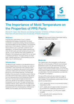The Importance of Mold Temperature on the Properties of