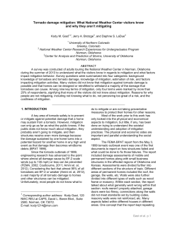 Tornado damage mitigation - Center for Analysis and Prediction of