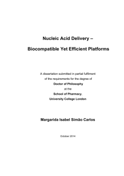 Nucleic Acid Delivery – Biocompatible Yet Efficient Platforms