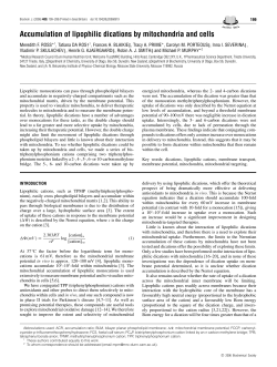 Accumulation of lipophilic dications by mitochondria and cells