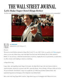 Houston The most coveted fashion statement at Super Bowl week