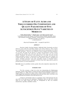 a study of fatty acids and triglycerides oil composition and quality