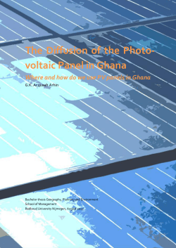 The Diffusion of the Photovoltaic Panel in Ghana