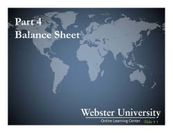 Part 4 Balance Sheet