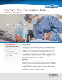 Porous Polymer Valves for Fluid Management Devices