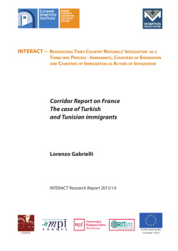 Corridor Report on France The case of Turkish and Tunisian