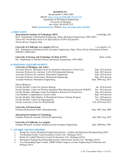 CV - UMich ME - University of Michigan