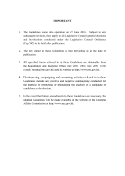 Guidelines on the Legislative Council Election (Full version)