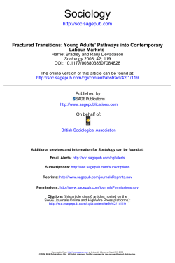 Fractured Transitions: young adults pathways into contemporary