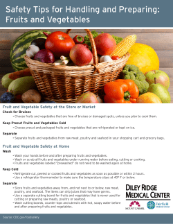 Fruits and Vegetables - Diley Ridge Medical Center