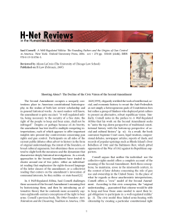 Shooting Alone?: The Decline of the Civic Vision of the - H-Net