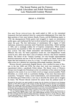 The Social Nation and Its Futures: English