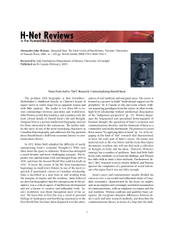 From Farm Soil to "Dirt" Research: Contextualizing Harold - H-Net