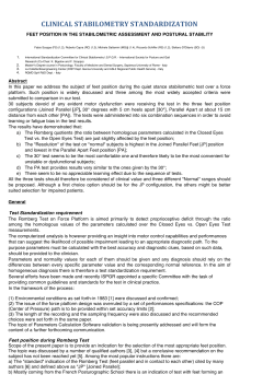 Feet position in the stabilometric assessment - ada
