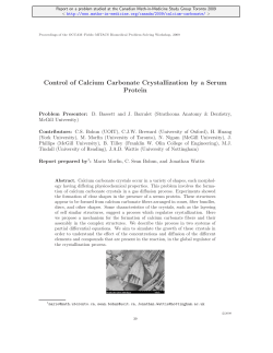 Calcium carbonate formation in the presence of serum protein