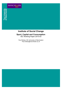 Sport Capital and Consumption - Name