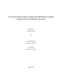 Voter Turnout among Younger Canadians and Visible Minority