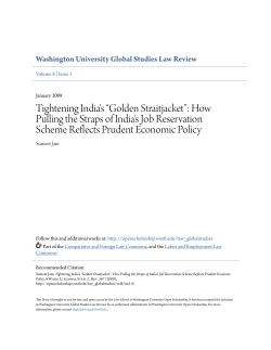 Tightening India`s &ldquo;Golden Straitjacket&rdquo;