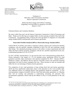 memorandum - Kansas Legislature