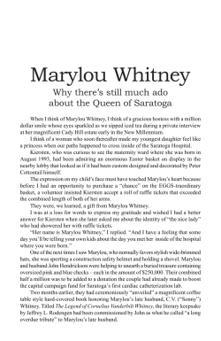 Marylou Whitney - The Prayer Lines Behind the Bylines book chapter