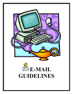 e-mail guidelines - The Rockefeller Archive Center