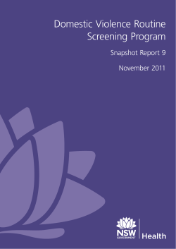 Domestic Violence Routine Screening