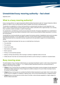 Unrestricted buoy mooring authority